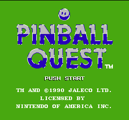 Pinball Quest (USA) Title Screen